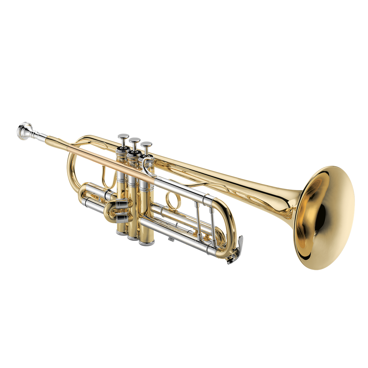 XO Brass Trompete 1602LS4, Standard-Mundrohr Goldmessing, in Bb