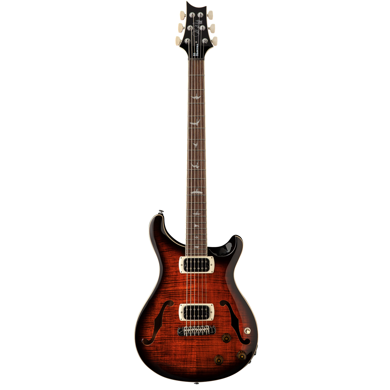 PRS SE Ed Sheeran Orange Tiger Smokeburst | Baritone Hollowbody