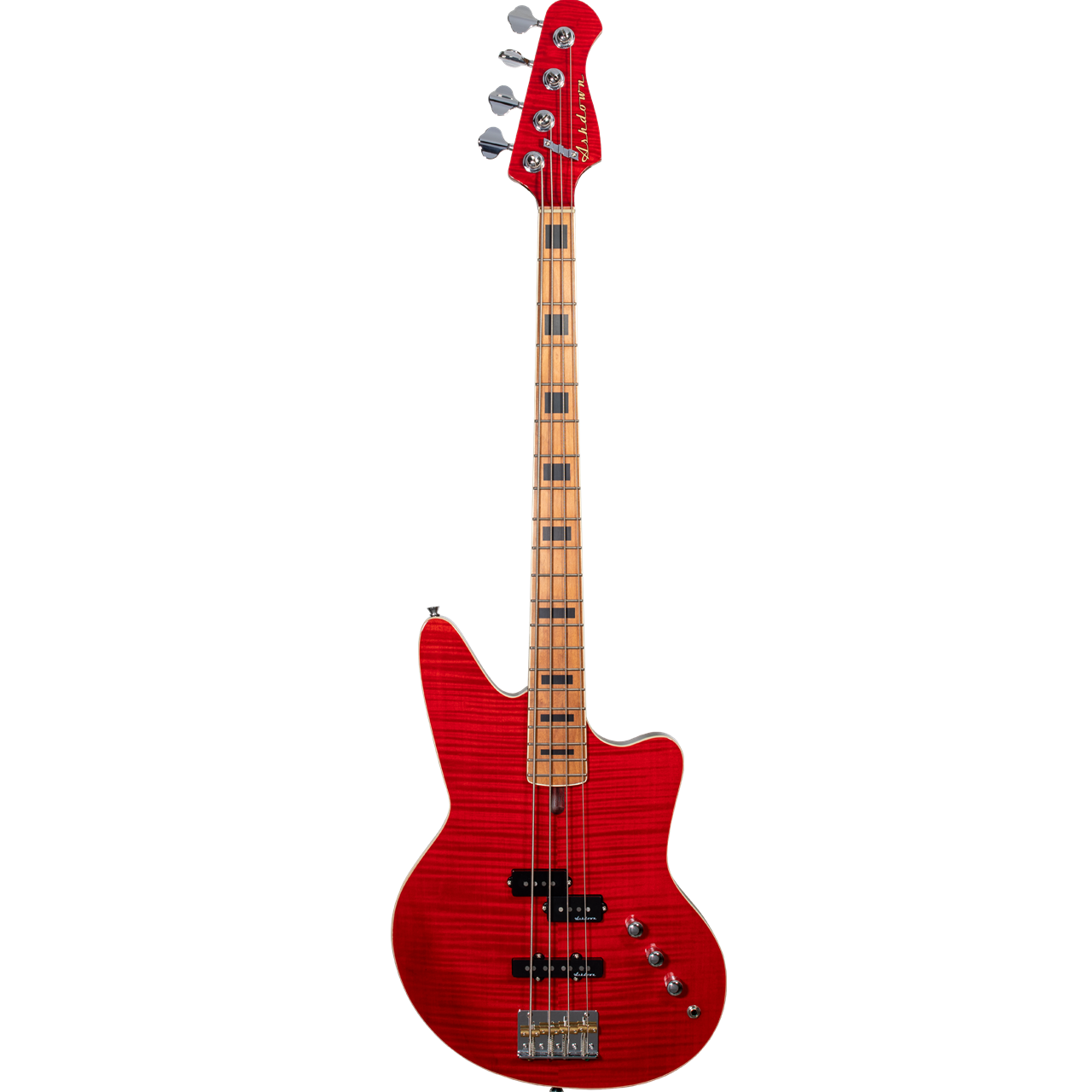 Ashdown E-Bass Saint Artisan 4 Saiten Roasted CF/Red