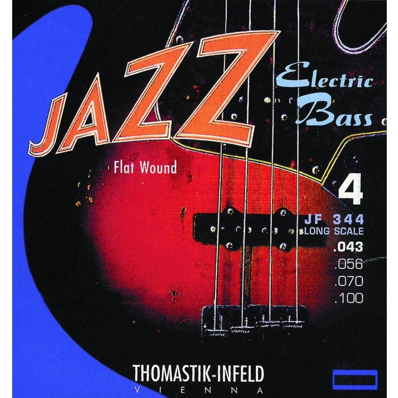 Thomastik JF324, Jazz Flat Wound, E-Bass-Saiten, 4-Strings, Set, Short Scale 32"