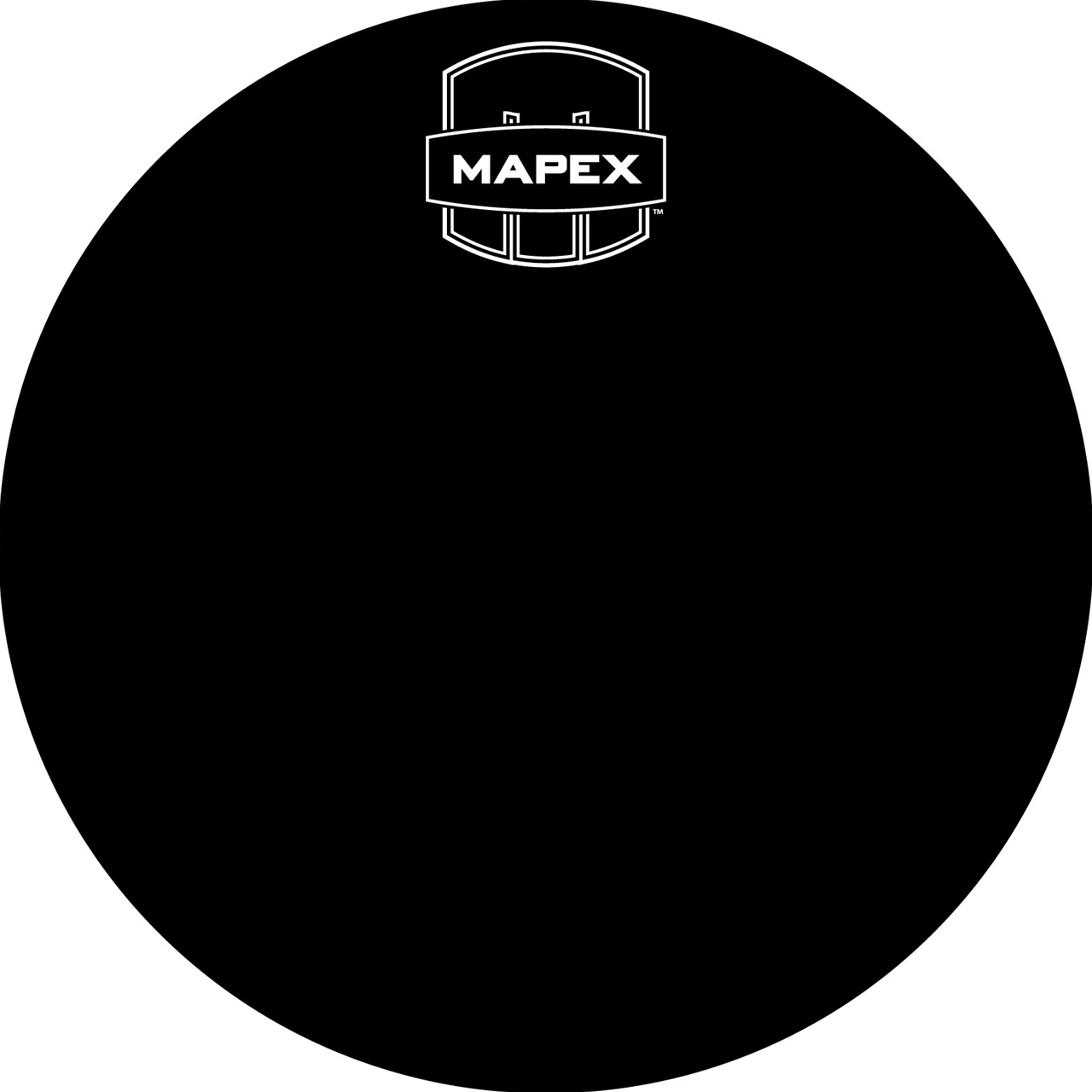 Mapex Bassdrum Frontfell 20" schwarz, mit Logo