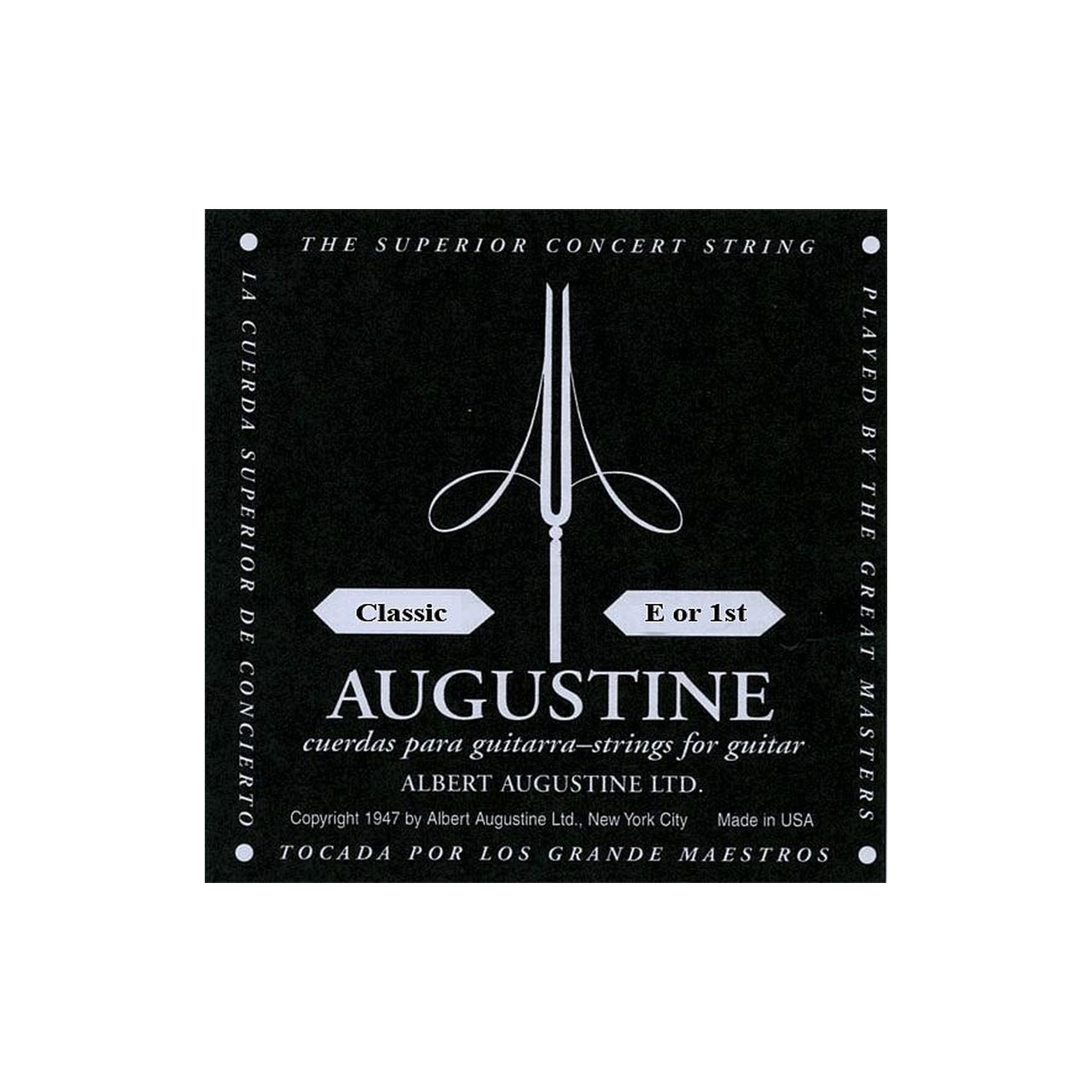 Augustine Classic Black, E1, Soft - Einzelsaite