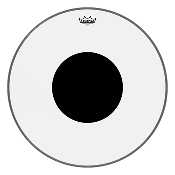 Remo CS-1324-10 Controlled Sound, 24" Clear, Black Dot - Bass Drum