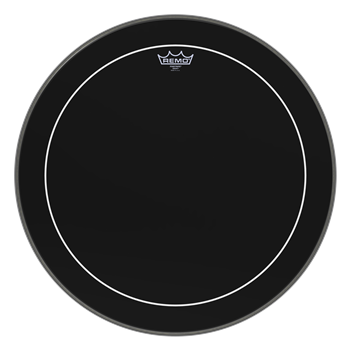 Remo ES-1628-PS Pinstripe Ebony, Bass Drum 28" schwarz