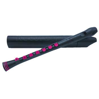 Nuvo N320RD Record+ Sopranblockflöte in C, Schwarz-Pink