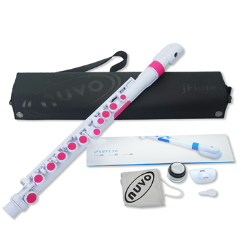 Nuvo N220JF jFlute2.0 "Donut" Kinder Querflöte in C, Weiss-Pink