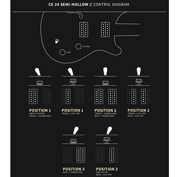 PRS CE 24 Semi-Hollow | Black