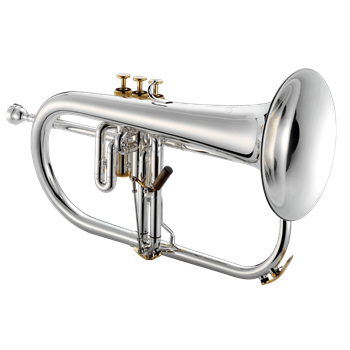 XO Brass Flügelhorn 1646RS, mit Goldmessingbecher versilbert, in Bb