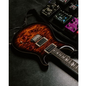 PRS SE Custom 24 Quilt | Black Gold Burst