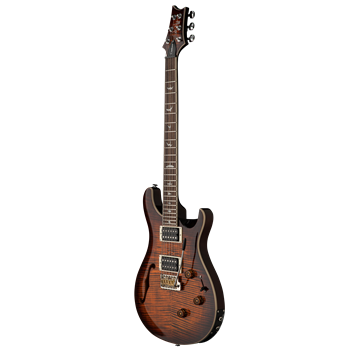 PRS SE Custom 24 Semi-Hollow Piezo | Orange Tiger Smokeburst