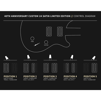 PRS Custom 24 40th Anniversary Ltd | Satin Charcoal Tri-Color