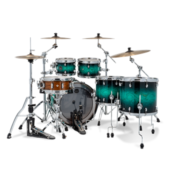 Mapex SR628XUZ Saturn Studioease Shellset 5-teilig, Marine Teal Burst