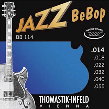 Thomastik, Jazzgitarren-Saite Jazz BeBob, für E-Gitarre, Set, Medium, Round Wound