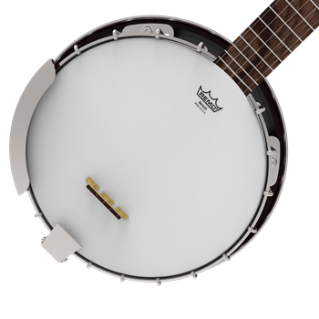 Remo Banjofell 11" (280mm) weiss gerauht, medium collar