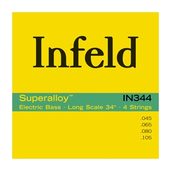 Thomastik E-Bass-Saiten, 4-Strings, Infeld Superalloy, Set, Long Scale 34", Medium Light, Round Wound