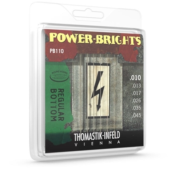 Thomastik PB110 Power-Brights, E-Gitarrensaiten Set, Medium Light