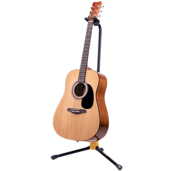 Hercules GS412B PLUS - Gitarrenständer mit Stützlehne für asymmetrische Gitarren