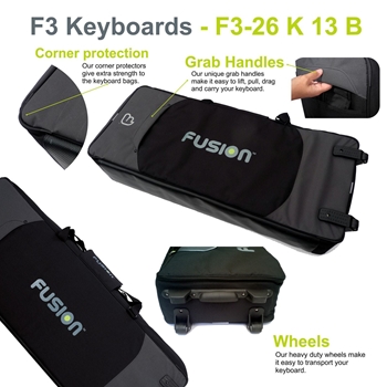 Fusion Keyboard 13 (76-88 keys) Keyboardbag mit Rollen