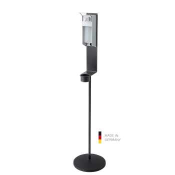 K&M 80328 Desinfektionsmittelständer inklusive Spender schwarz
