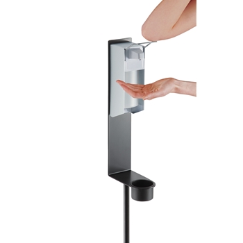 K&M 80328 Desinfektionsmittelständer inklusive Spender schwarz