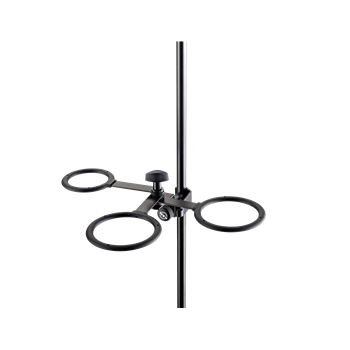 K&M 3-fach Dämpferhalter, anschraubbar an Rohr bis 30 mm